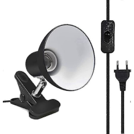 25-26 E27 Lampa Med Kontakt Och Strömbrytare, 270 Graders Rotation Edison Skruvsockel, Skrivbordslamphållare, Ac 85-265v (svart - Utan Glödlampa)[D]