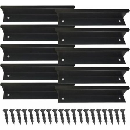 20 st Kökslucka Låda Skåp Handtag, Böjd Låda Handtag Dörrhandtag, Dold Skåp Handtag Garderob Handtag