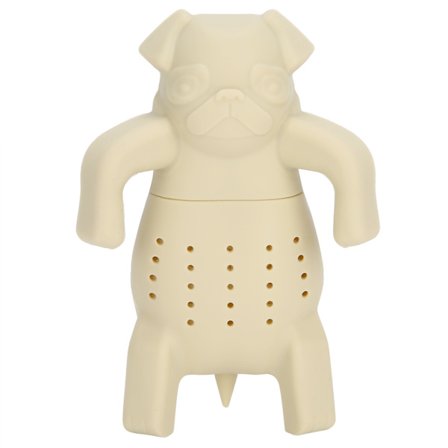 Sød hundform te-si Silikone tebladsinfusionsfilter til hjemmekontorbrug Beige