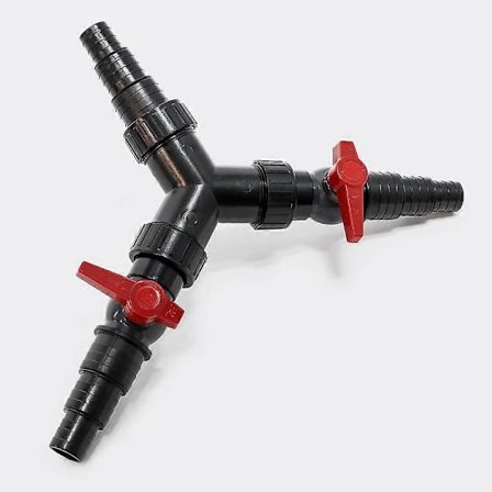 Y-fordeler 25/32/38mm Bassin Slange (1 "/1 1/4 "/1 1/2 ") justeringsventil