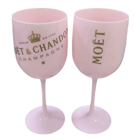 2-pack Vinparty Vita Champagne Moët Glas
