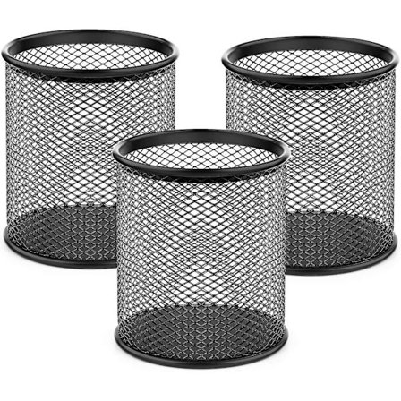 Kynäteline työpöydälle, ensiluokkainen verkkomallinen metallikynäteline, kynäkuppi, merkintäteline, meikkisiveltimet, työpöydän lisävarusteet ja 