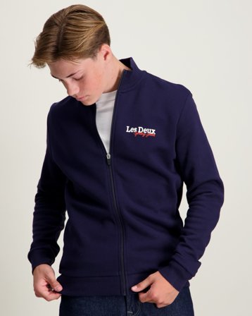 Les Deux Racing Zipper Track Sweatshirt Blå Genser Gutt - Kids Brand Store