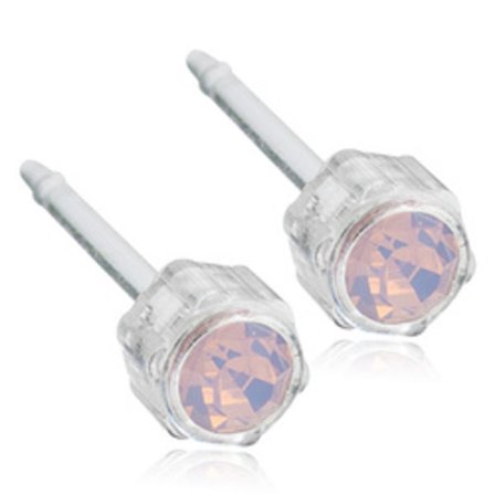 Blomdahl Örhängen MP Medical Plast 4mm PASTEL LIGHT ROSE