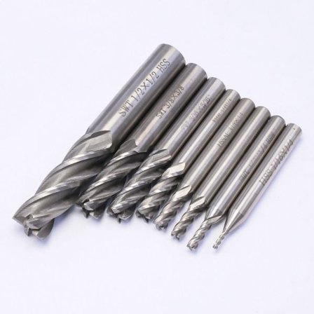8 st pinnfräsborr med rak skaft Skärfräsning