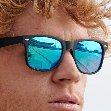 Óculos de Sol Azuis Espelhados Westley para homens - Óculos de sol retro