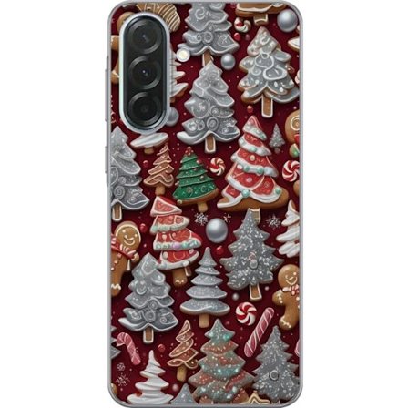 Kompatibelt Mobilskal till Samsung Samsung Galaxy A36 Mysigt julmotiv med granar, godis och vinterfärger