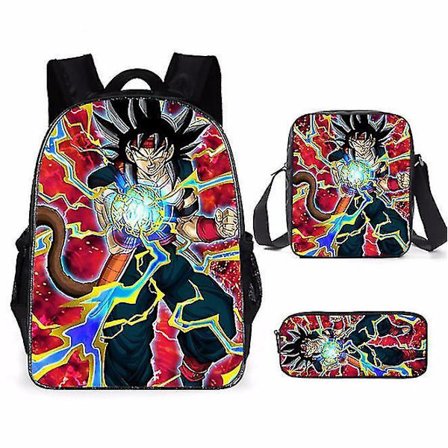 Dragon Ball Elementary School Theme School Bag 3-piece Set Computer Bag Messenger Bag Pencil Case
