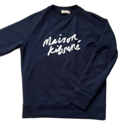 Maison Kitsuné marinblå sweatshirt