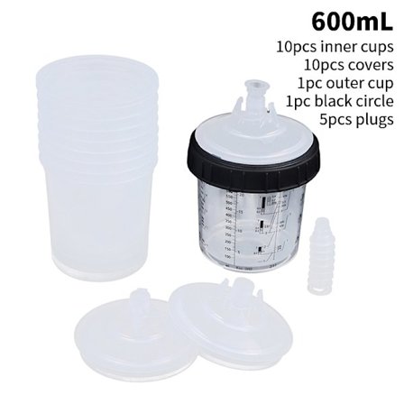 165/400/600 ml Spray Paint Tank Spray Mixing Cup Hurtig