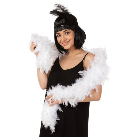 Valkoinen Höyhenpuuhka 180cm