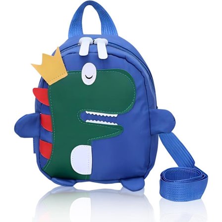 Barn Ryggsäck Dinosaurie Barn Ryggsäck Förskola Ryggsäck Canvas Dagryggsäck Ryggsäck Väska med Säkerhets Anti-Lost Rem