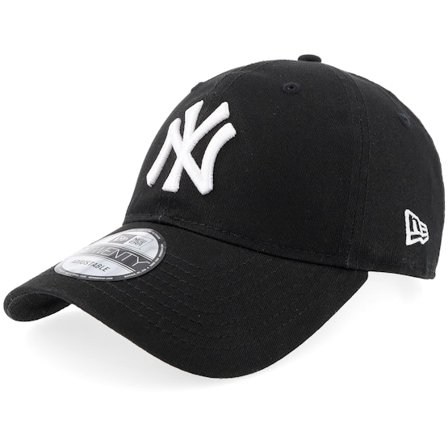 New Era - MLB Zwart unconstructed Cap - New York Yankees League Essential 9TWENTY Black Dad Cap @ Hatstore
