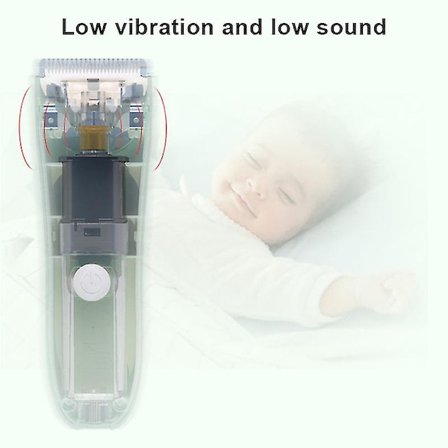 Husholdnings Baby Hårklipper Støjsvag Genopladelig Barbermaskine Børne Hårtrimmer Keramisk