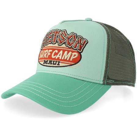 Stetson - Grön trucker Keps - Surf Camp Green/Green A-frame Trucker @ Hatstore