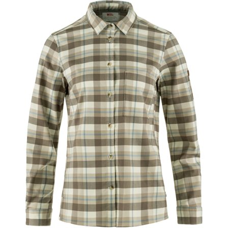 Fjällräven Dam's Singi Fjäll Shirt in Chalk White/Fossil | Size: Medium, Polyester