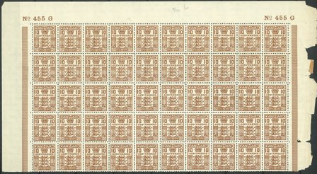 Danmark - Gebyrmærker AFA 3 postfrisk arkdel