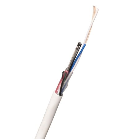 Nexans FLQQBR Alarmkabel 6,5 mm ytterdiameter, hvit 500 m, bobin, Stikkontakter & kabler