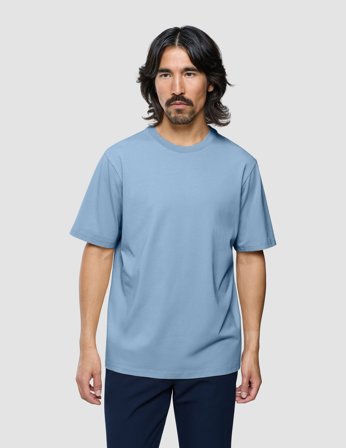 Shaping New Tomorrow - Supima T-shirt - Rainy Blue - Box Fit - Herr - Storlek XL