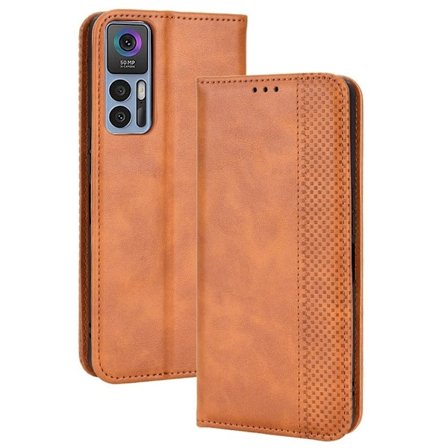 Bofink Vintage läder TCL 30 5G / TCL 30 / TCL 30 Plus fodral - Brun