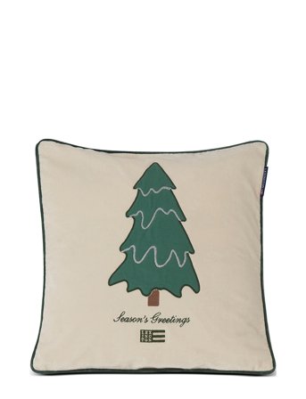 Lexington Home Pine Tree Twill Patch Cotton Velvet Pillow Cover - 50X50CM