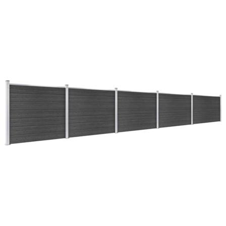 Vidaxl Staketpaneler Wpc 872x146 Cm Grå Grå