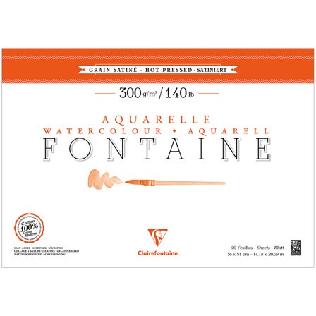 Clairefontaine Fontaine Bloc aquarelle HP 36x51 cm 300g