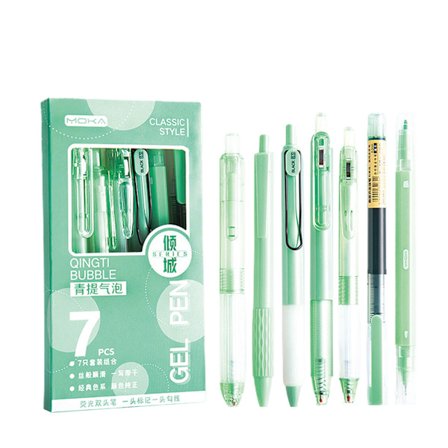 7 st svart gelpenna för studenter 0,5 mm Retractable Gel Pen Multipurpose Smoothing Ink Pen Back To School Present