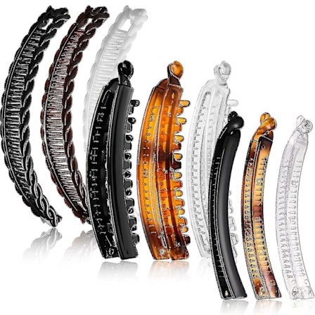 Banan hårklips sett, Clincher kammer grep fiskehale klips 3 stil 9 stk