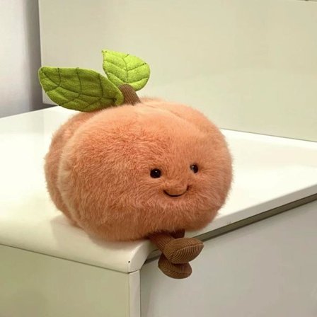 Jellycat Bartholomew Plyslegetøj, blødt og behageligt, perfekt til børn, Valentinsdagsgaver, samlerobjekter, fersken.