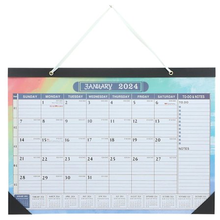 Veggkalender for organisering Nedtellingskalender Hengekalender Månedskalender