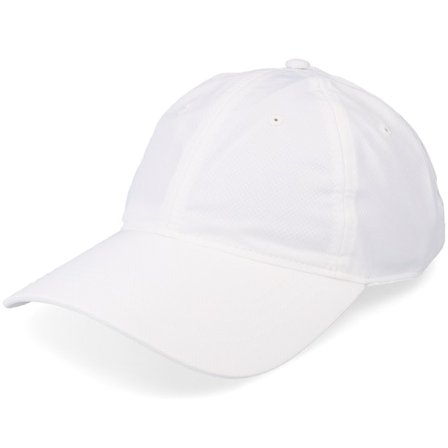 Lacoste - Weiss unconstructed Cap - Small Side Logo Sport White Dad Cap / Unconstructed @ Hatstore