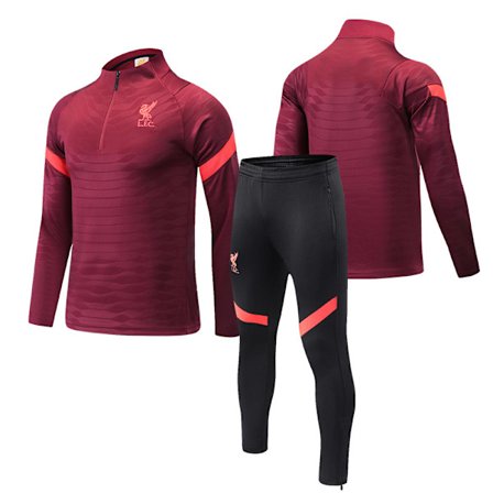 23 Ny Liverpool Fotball Treningstrøye Langermet Voksen Ståkrage Halv Glidelås Dress Høst og Vinter Genser liverpool-XF27-