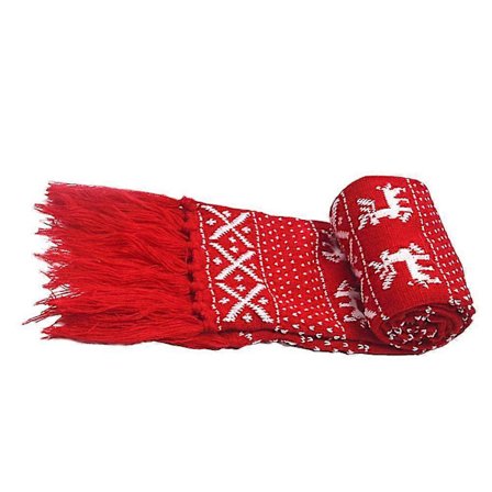 Vinter Julhalsduk Renar Snöflingemönster