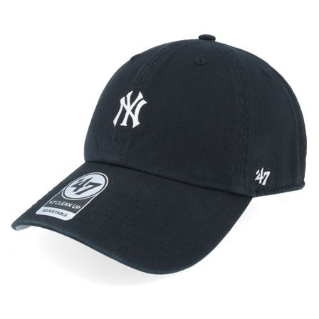 47 Brand - MLB Svart unconstructed Keps - New York Yankees Base Runner Clean Up Black Dad Cap @ Hatstore