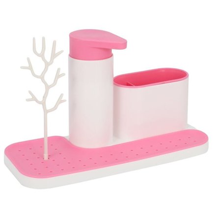 Kök Avloppshylla Diskmedel Behållare Svamp Hållare Disk Förvaring Hylla Diskho Auto Badrum Organizer Stativ Hållare ()
