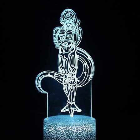 3D Illusion Anime Lampe, 7 Farveskiftende 3D Illusion Anime Lys, Anime Figur 3D Lys Anime til Akryl LED Lampe Anime Led Lys