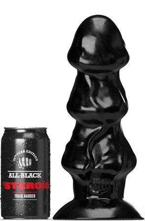 All Black Steroïd Shuttlecock 25 cm XL dildo - Blushme.se