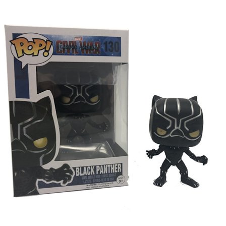 Avengers Alliance Toy Handgjord Funko POP Anime Model Decoration Black Panther B