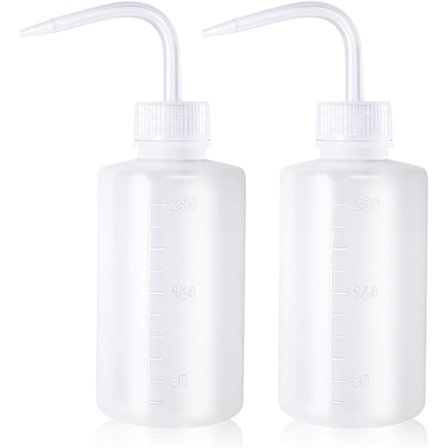 2 kpl 250 ml Vesisuihkepullo Mehikasveille, Turvallinen Huuhtelupullo Kastelutyökalu, Tatuointitarvikkeet, Kastelupainepullo Pesu (Valkoinen)