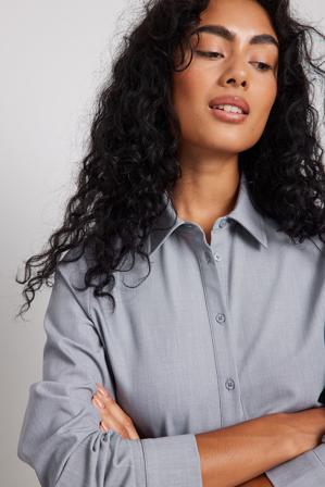 NA-KD Classic Chemise manches longues - Sets - Gris - EU 38