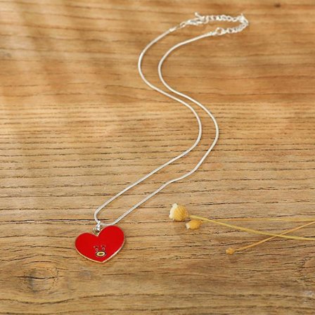 Bt21 Metal Alloy Necklace Bts Cartoon Hanging Ornament Gift For K-pop Fans