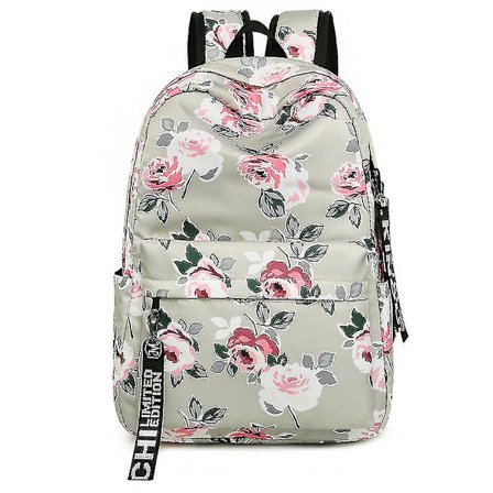 Skole etnisk stil trykte blomster Vandtæt kuffert- -1