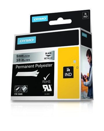 DYMO RHINOPRO 3/8IN METALLIZED PERM TAPE
