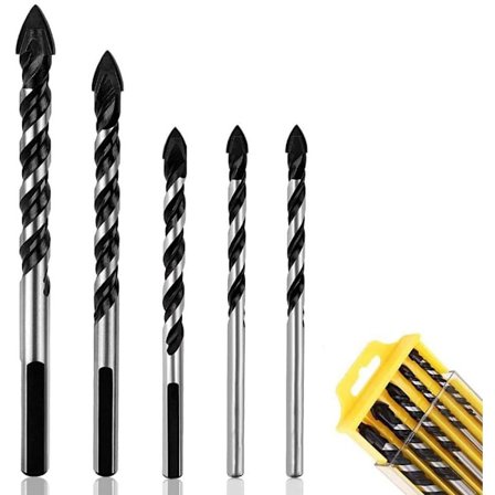 (6681012 mm) Et sæt med 5 hårdmetal murværksbor til ce