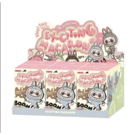 Macaron Emalj Face Blind Box Pvc Figurine Bordskiva Ornament Kawaii Doll
