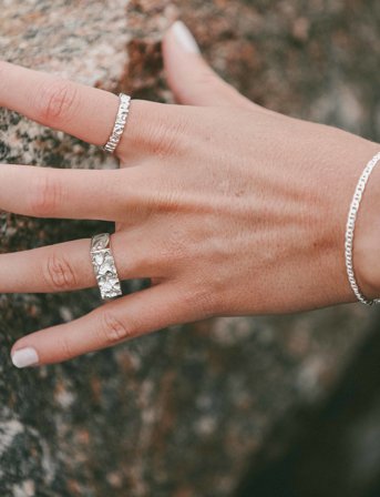 IX Studios Ix Rustic Ring Silver - Silver - 60