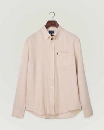 Lexington Casual linen button down collar shirt, beige