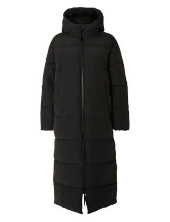 Slfjanina Long Puffer Coat Black Selected