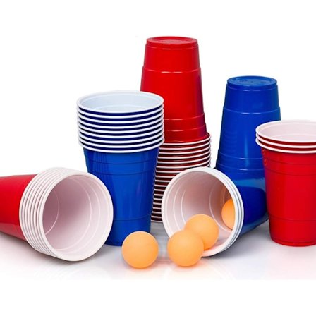Beer Pong 100-pack Muggar + Bollar LUCKY HUMANS